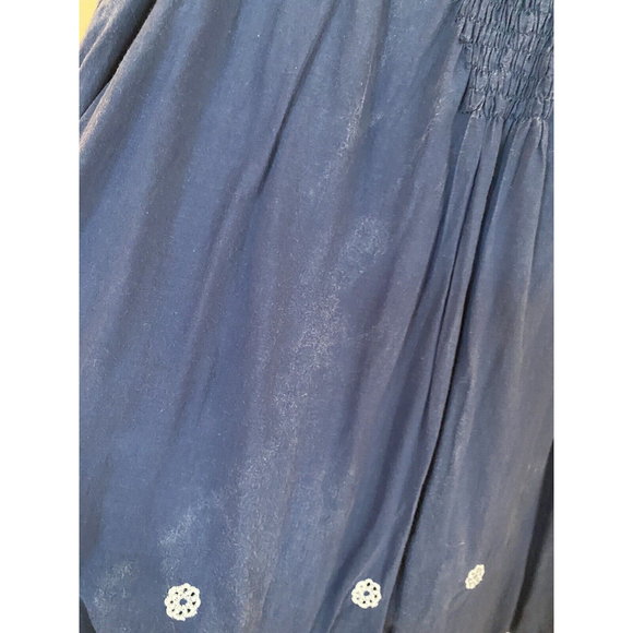 MeElla Blue and White Embrored Sleeveless Dress. Sz.S - Picture 7 of 7